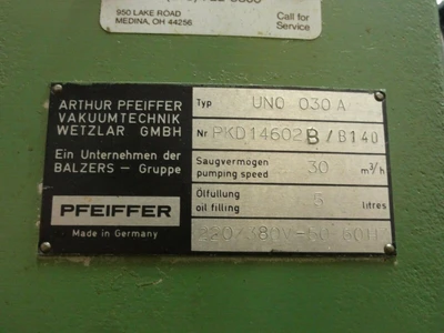 USED PFEIFFER UNO 030A