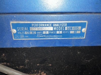 Used SUN SUN 1115 Analyzer Testers Michigan US | Miedema Asset Management Group #1577781