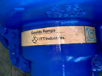 Goulds ITT pump type 3408 model 100 size 8x10-12L with base and motor