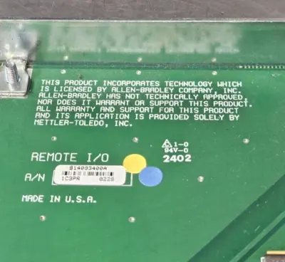 Mettler Toledo A-B RIO Circuit Board (BIN745)