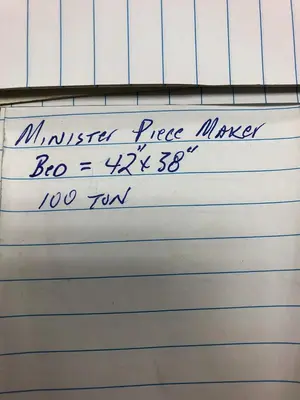 USED MINSTER P2-100