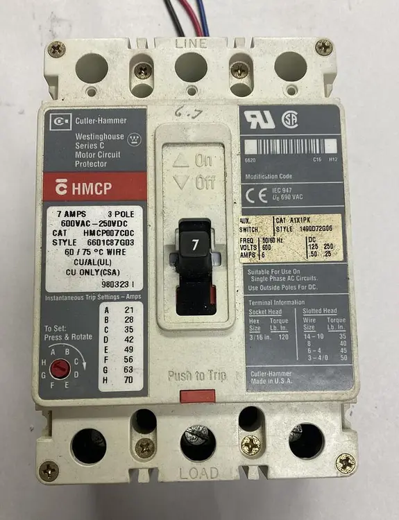 Used CUTLER-HAMMER HMCP007CDC Miscellaneous Equipment (Electrical & Power) Ohio US | Surplus Asset Holdings #1240374