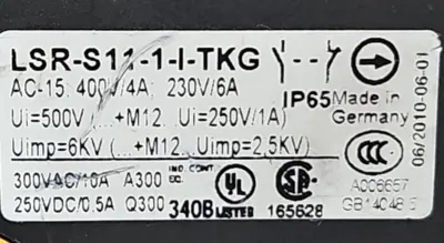 Eaton LSR-S11-1-I-TKG Safety Door Gate Switch (BIN3.4.5)
