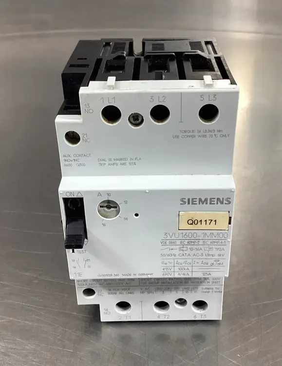 Used Siemens 3VU1600-1MM00 Circuit Breakers | Palmetto Automation #1151820
