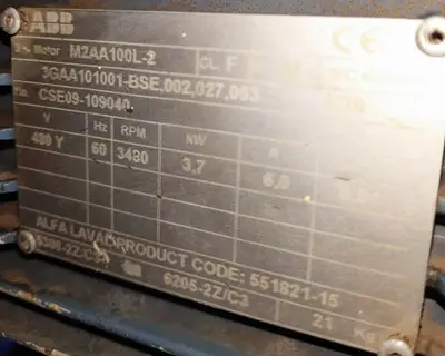 Alfa-Laval MMB 305S-11 lube oil purifier, SS.