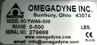 NEW OMEGADYNE TWA6-500 LOAD CELL 0-500LBS TWA6500