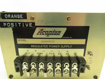 Acopian A030HX500 Regulated Power Supply 120V Input 30VDC Output