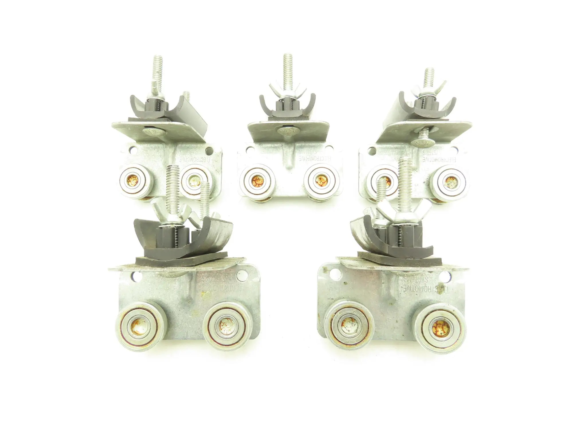 Electromotive Systems Festoon Cable Trolley Steel Wheels Nylon Saddle Lot of 5
