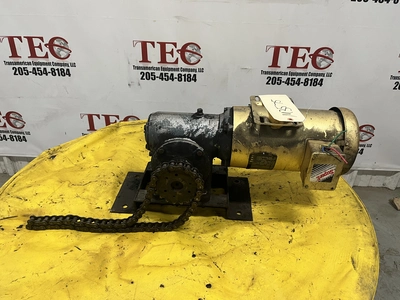 Baldor CEM3554 1760 RPM 1.5HP 230/460V Motor w/ Morse Gear Reduc