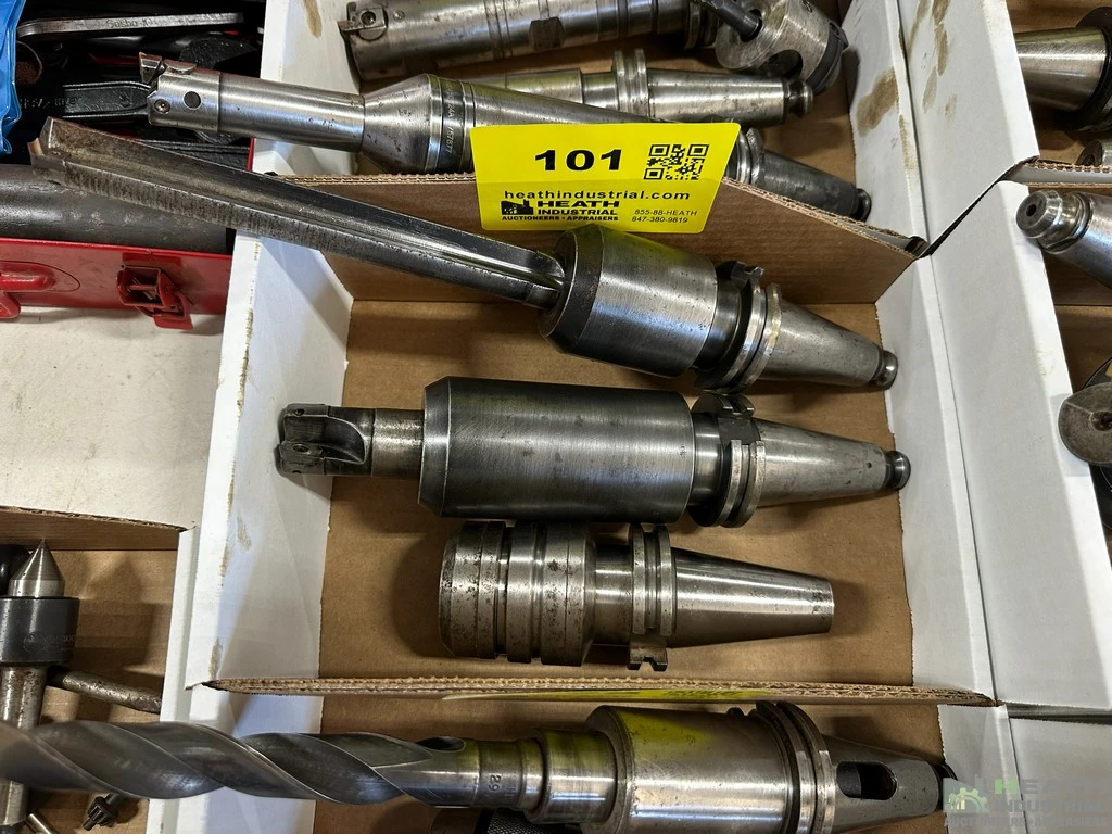 Used _UNKNOWN_ (3) ASSORTED CAT40 TOOL HOLDERS WITH TOOLING CAT Holders Illinois US | Heath Industrial Auction Services #1549704