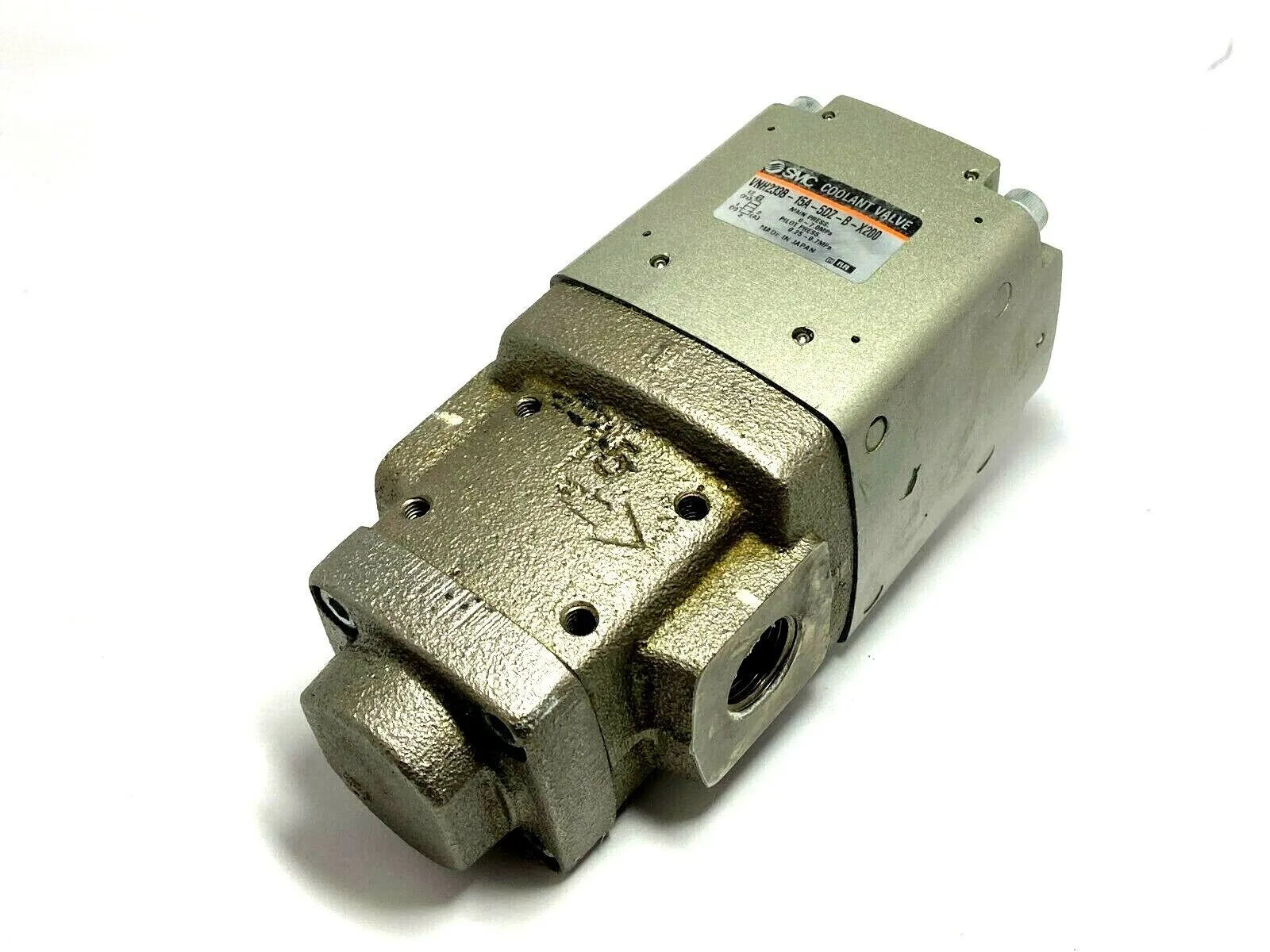 USED SMC HIGH PRESSURE COOLANT VALVE N.C 24V DC RATED