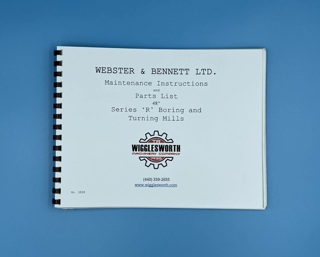 NEW WEBSTER & BENNETT R Manual