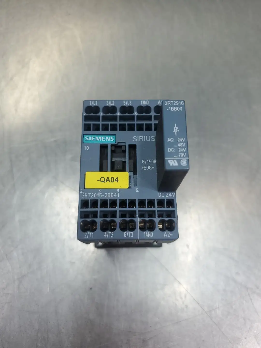 Siemens 3RT20152BB41 SIRIUS Contactor w/3RT29161BB00 Module. 4E48