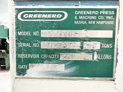 USED 1997 GREENERD PRESSES GREENERD HCA-20-13R3 PRESS