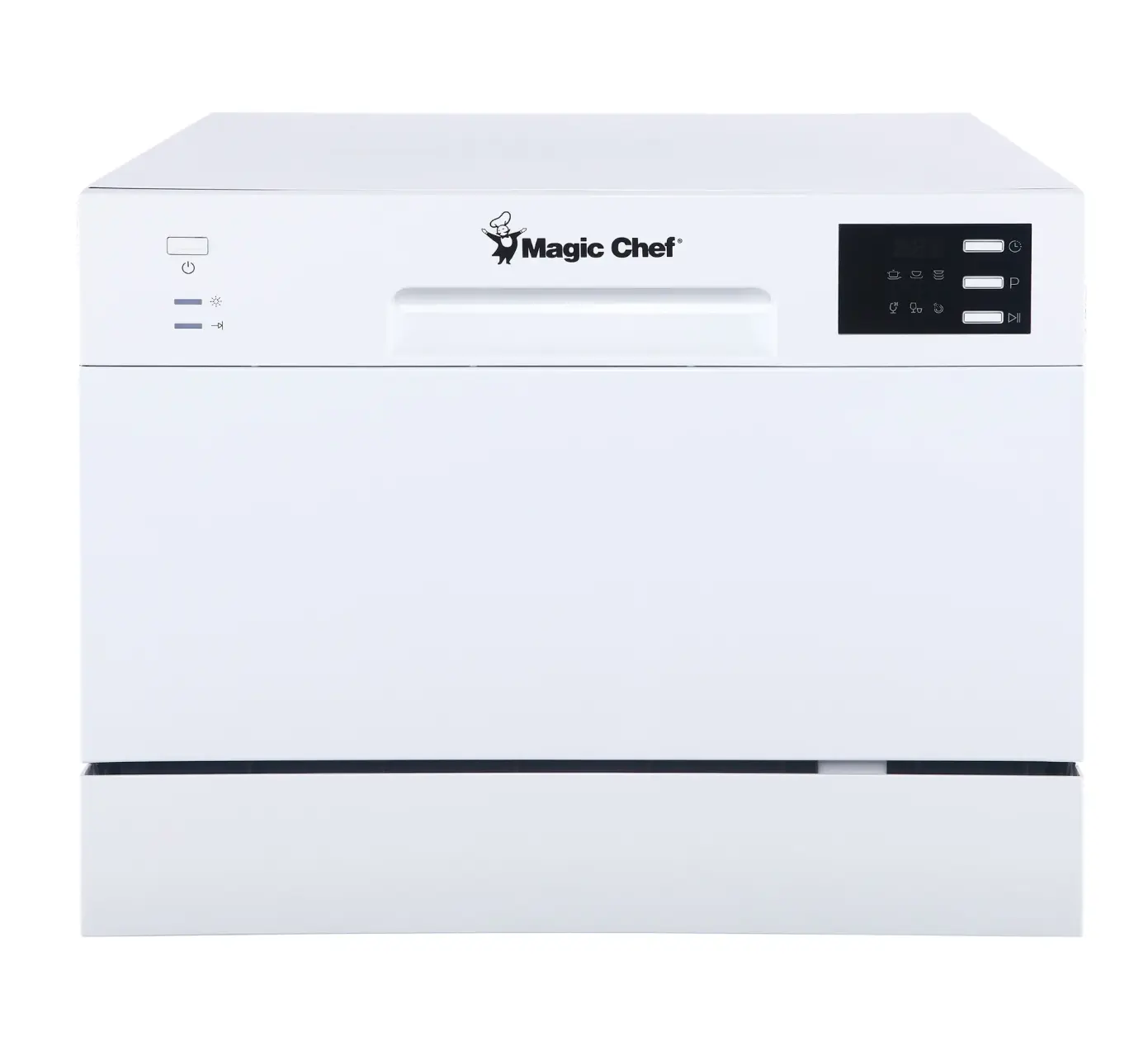 Magic Chef WHITE ELECTRONIC COUNTERTOP 120-VOLT DISHWASHER WITH 6-CYCLES, 6 PLACE SETTINGS CAPACITY