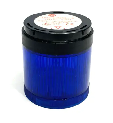 USED ALLEN-BRADLEY SER. B STEADY INCANDESCENT STACK LIGHT BLUE 120VAC
