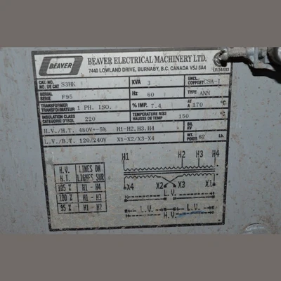 Beaver 3 kVA Transformer