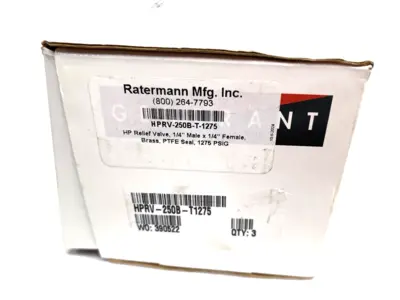 USED GENERANT INLINE RELIEF VALVE, 1/4" MALE TO 1/4" FEMALE, 1275PSI