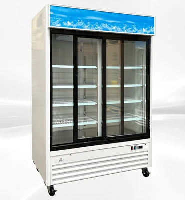 171-0214 53" Two Glass Door Self Contained Cooler