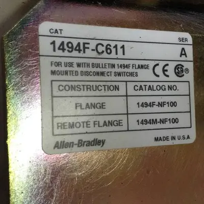 USED ALLEN BRADLEY 1494F-C611 SER A