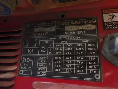 Used LINCOLN POWER WAVE 450 Welding Machinery (Other) Ohio US | HGR 24 #910021