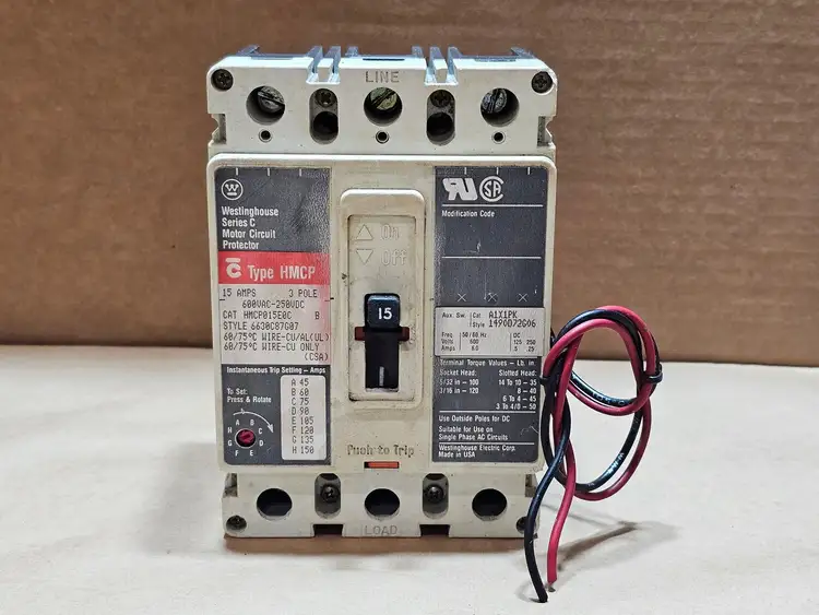 Used WESTINGHOUSE HMCP015E0C Switchgears British Columbia CA | Lenmark #1438219