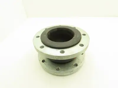 Rubber Expansion Joint 5" Steel Flange #150 8-Bolt Threaded