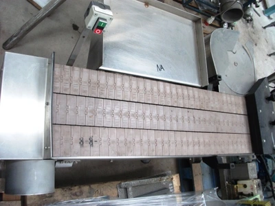 3 Lane Plastic Link Belt Collating Conveyor