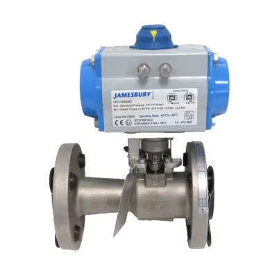 NEW JAMESBURY 7300313600XTZ2 PNEUMATIC BALL VALVE ACTUATOR 1" VPVL100DABD