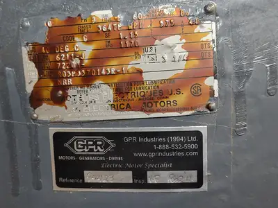 10hp, 575V, 1170rpm, 3-Ph, 364TP-WPI VHS Electric Motor