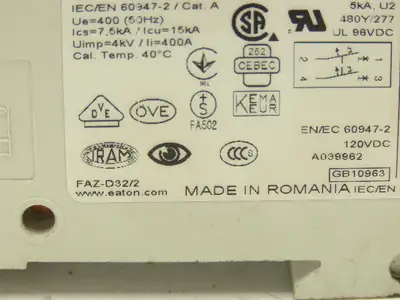 Eaton FAZ-D32/2 Circuit breaker 2-Pole 32A  Lot of 2