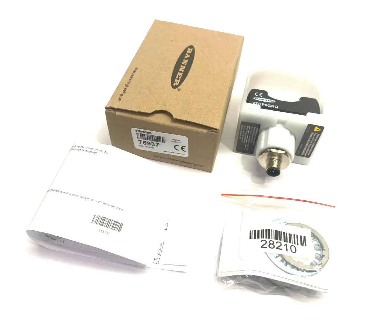 USED BANNER ENGINEERING ILLUMINATED VERIFICATION TOUCH BUTTON 2-COLOR 5-PIN