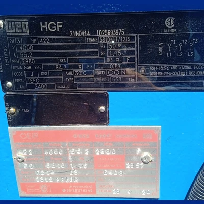 422HP WEG HGF Vertical Electric Motor