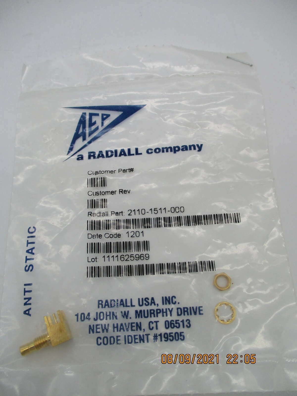 NEW AEP-Radiall Company 2110-1511-000