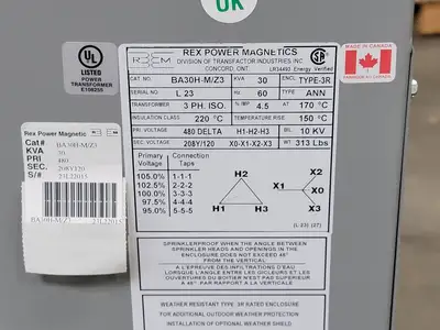 NEW REX POWER MAGNETICS BA30H-M/Z3
