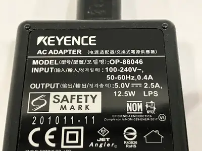 OP-88046 | Keyence  Handheld Code Reader AC Adapter 100-240V - Used