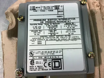 Used SQUARE D GDW5 Pressure Switches Ohio US | HGR 24 #1358594