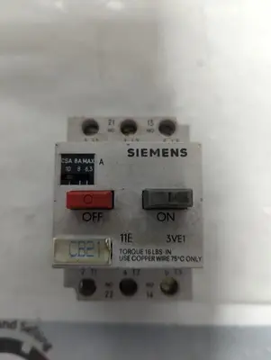 Used SIEMENS 3VE1010-2L Industrial Controls Ohio US | Surplus Asset Holdings #1412760