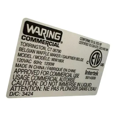 USED WARING WW180X