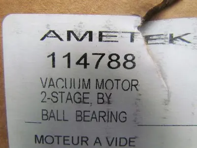Ametek Lamb 114788 4M879 Ametek Vacuum Motor 2-Stage Ball Bearing 240Volt