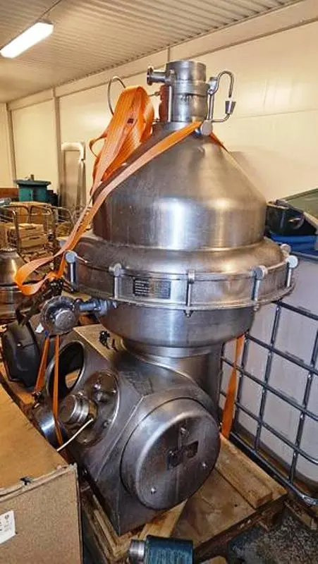 Alfa-Laval MRPX 314 HGV-74 hot milk separator, 316SS.