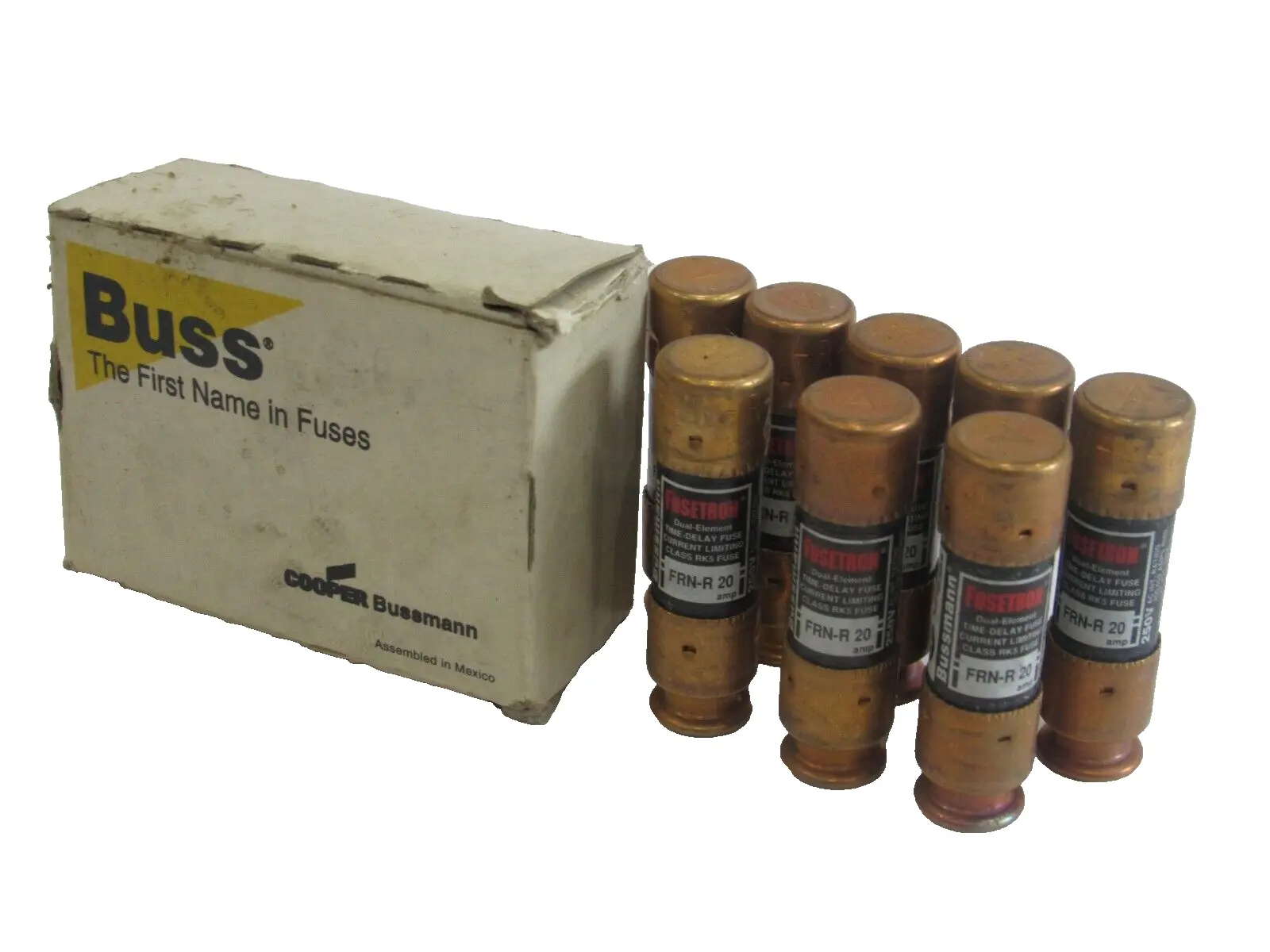 NEW BUSSMANN FRN-R-20 FUSES FRNR20 BOX OF 8