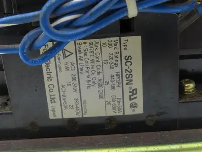 Yaskawa Electric JZRCR-XPU10C Contactor Motor Starter Assembly 25Hp 3PH 660V
