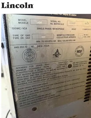 Used LINCOLN 1450 Pizza Equipment British Columbia CA | Surrey Food Equipment #1329361