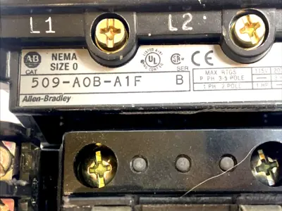 USED ALLEN-BRADLEY NEMA 0 MOTOR STARTER SER B 480V E1 PLUS OVERLOAD