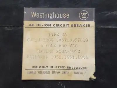 USED WESTINGHOUSE JA3200