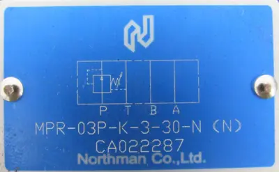 NEW NORTHMAN MPR-03P-K-3-30-N PRESSURE REDUCING VALVE MPR03PK330N