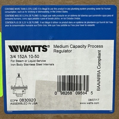 NEW Watts 152A