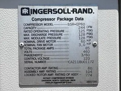 USED INGERSOLL RAND SSR-EP60