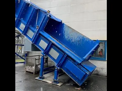 USED 2018 HUBER RHIHPV 120 CONVEYOR SYSTEM WITH LOADING BUNKER